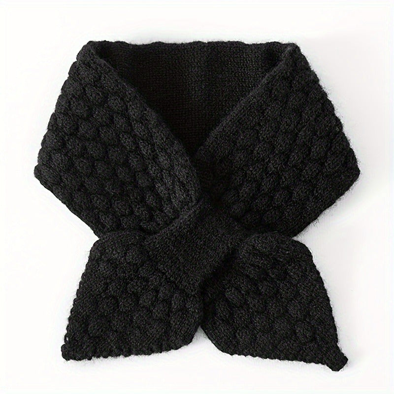 Varm stickad halsduk för damer – perfekt för höst och vinter