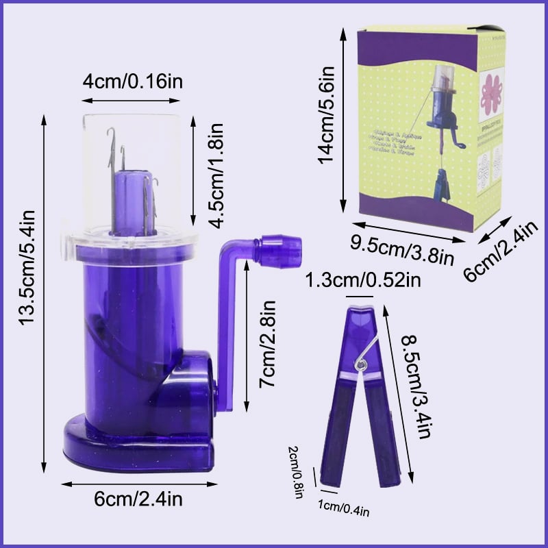 Bärbar automatisk snörvridare – Verktyg för gör-det-själv-stickning, flätning och hantverk
