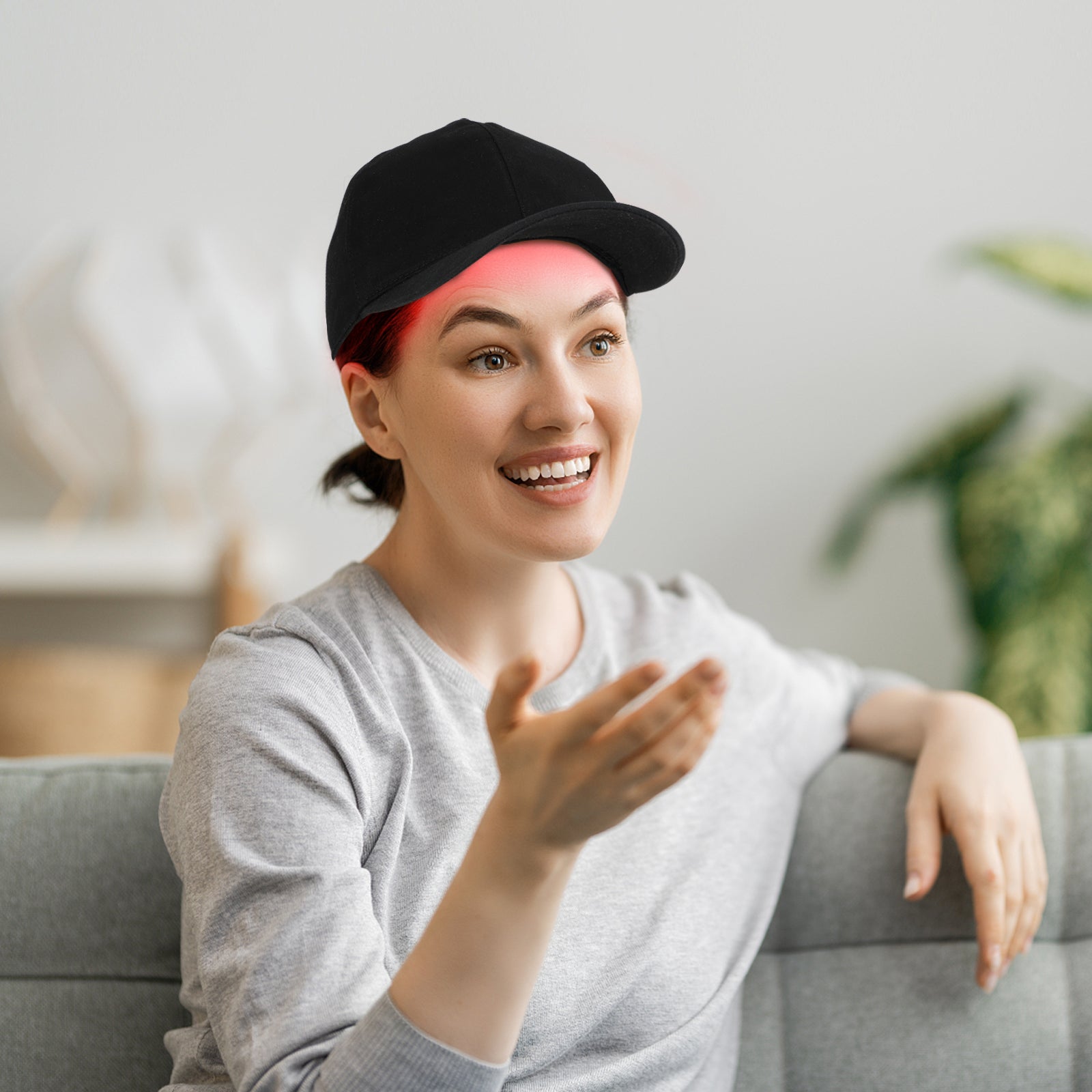 Röd ljus håråterväxtmössa – Infraröd hårbottenterapi för tjockare, fylligare hår