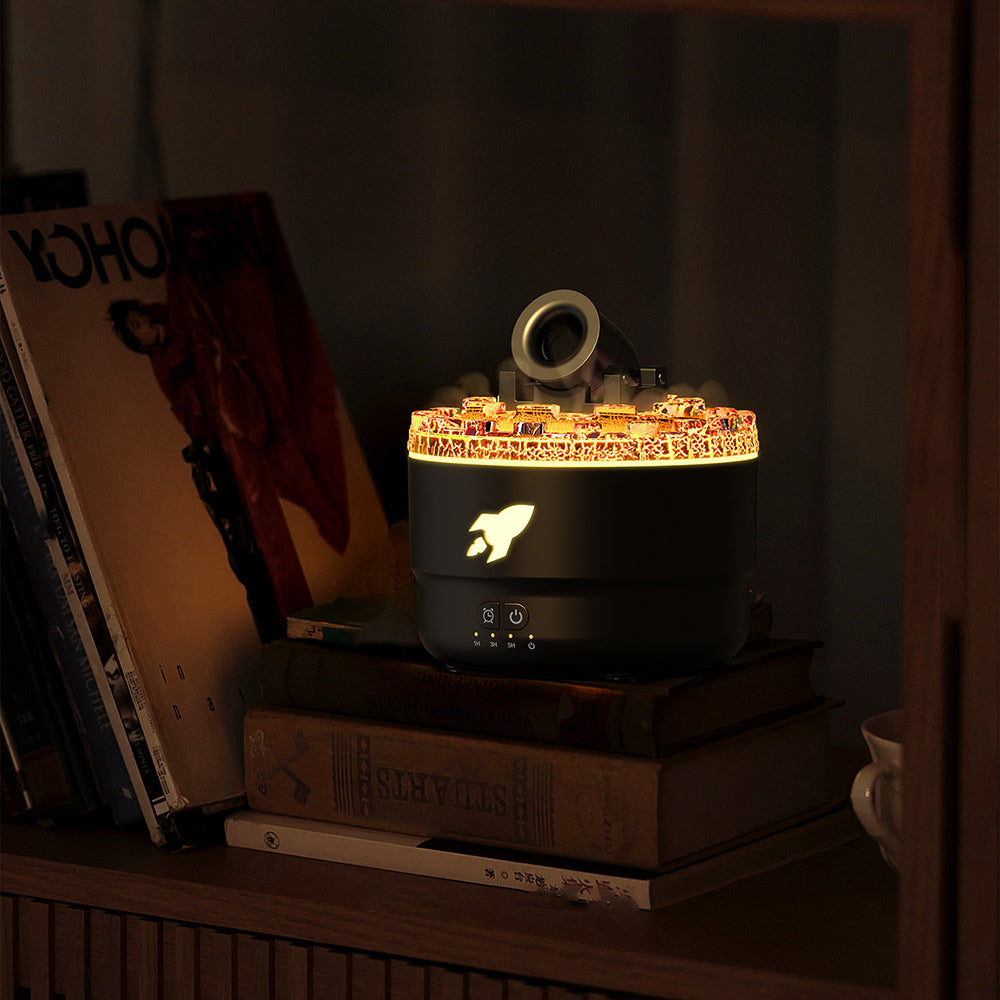 Eterisk oljediffusor - Cool Mist-luftfuktare med lugnande nattglöd