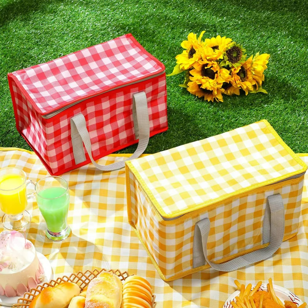 Isolerad Bento-lunchväska – Bärbar kylväska för camping och picknickäventyr