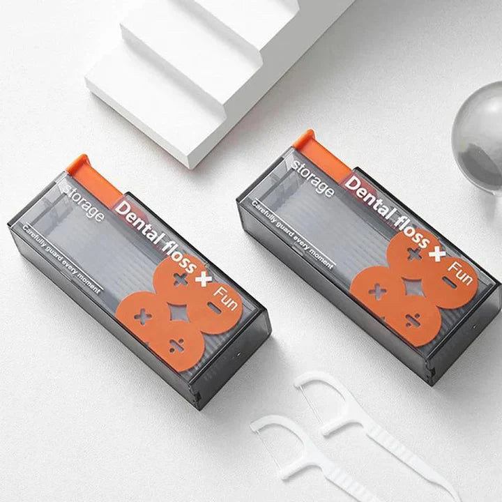 Bärbar tandtrådsdispenser – automatisk popup-design