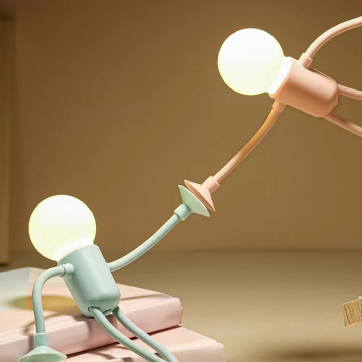 Böj-och-posera LED-figurlampa – Stämningsfull accentbelysning för skrivbord och sovrum