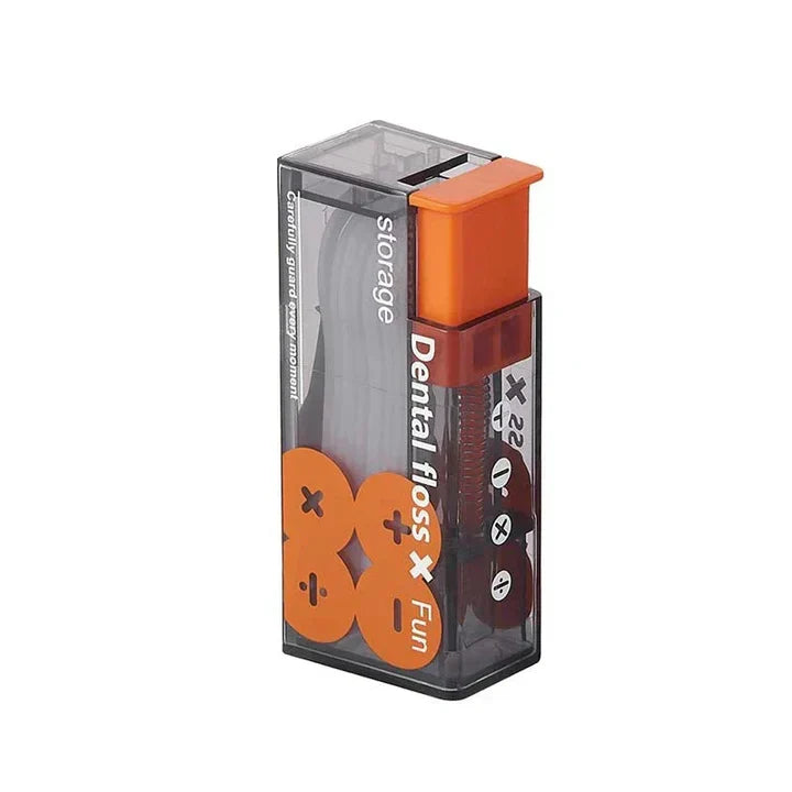 Bärbar tandtrådsdispenser – automatisk popup-design
