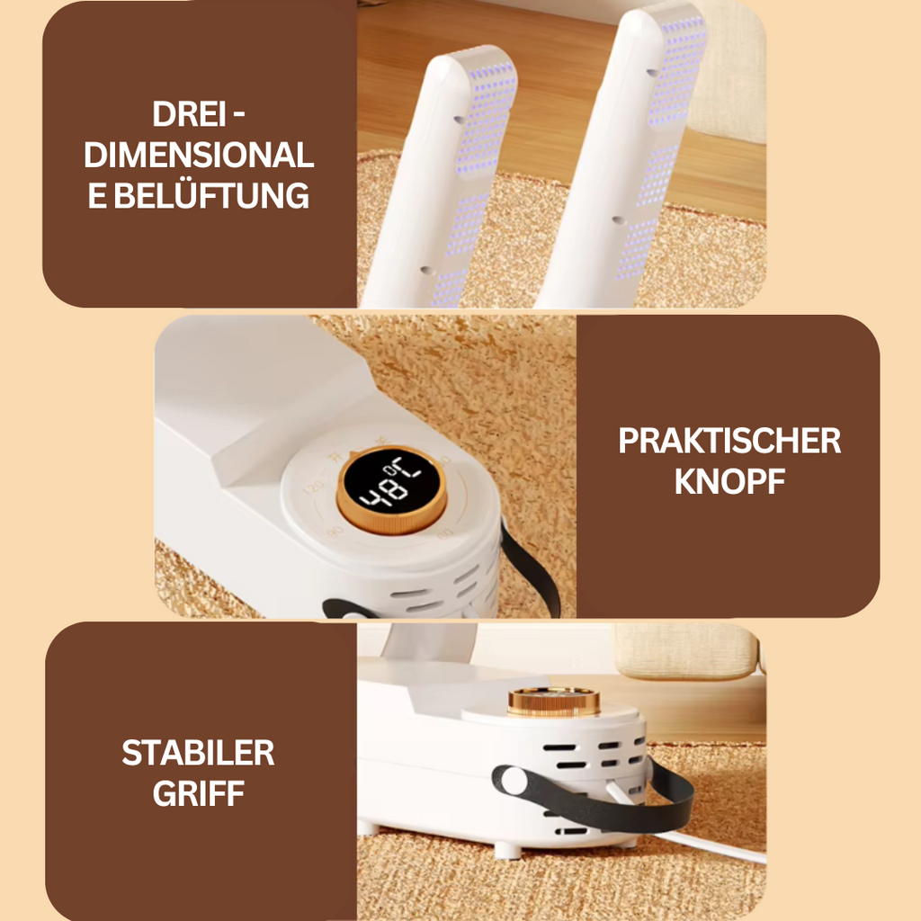 Elektrisk skotork och luktborttagare – Snabbverkande varmluftssystem