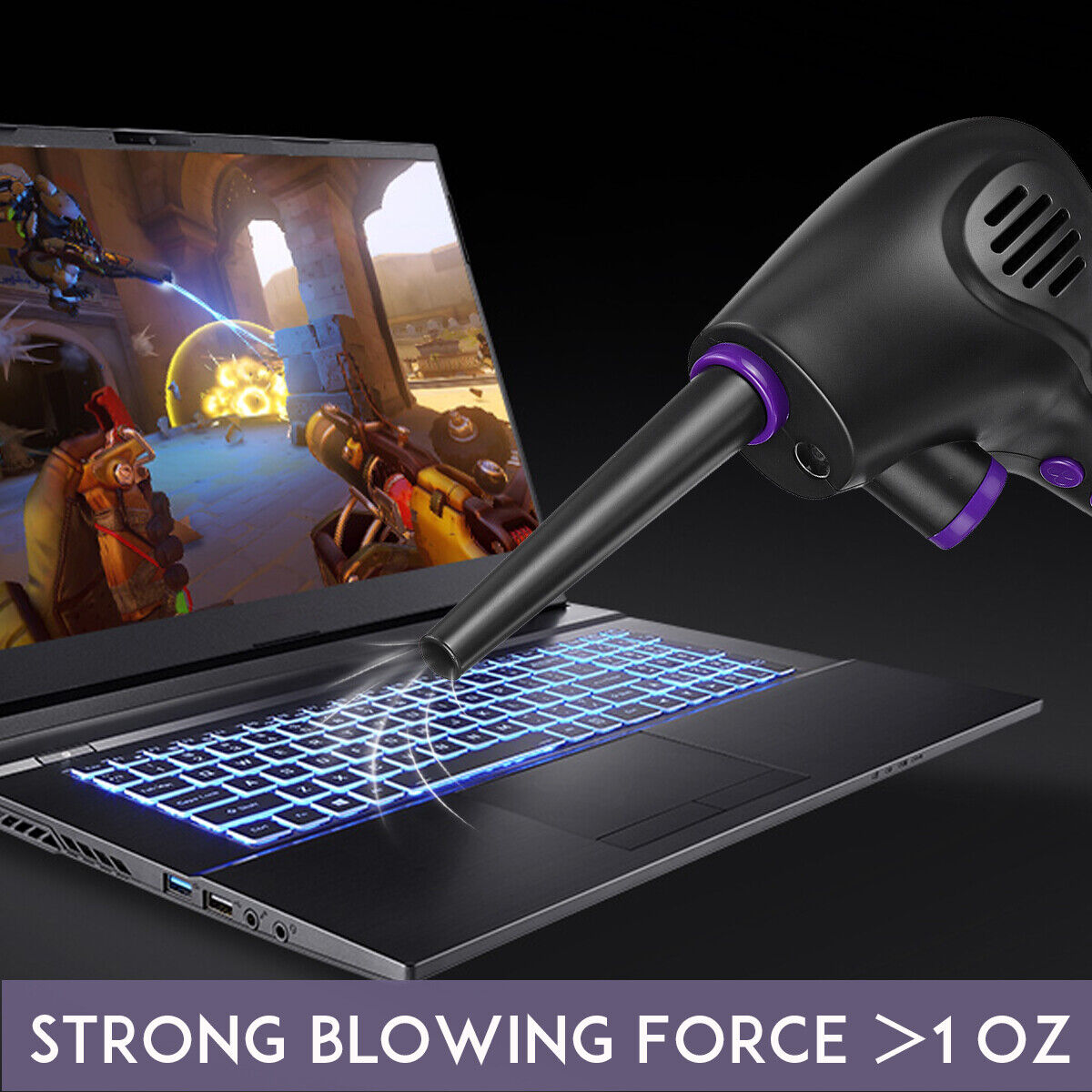 Uppladdningsbar miniluftblåsare – Kraftfull sladdlös rengöringsmaskin för hem och elektronik