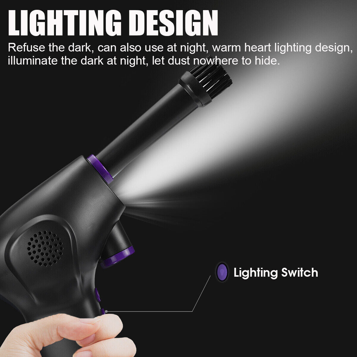 Uppladdningsbar miniluftblåsare – Kraftfull sladdlös rengöringsmaskin för hem och elektronik