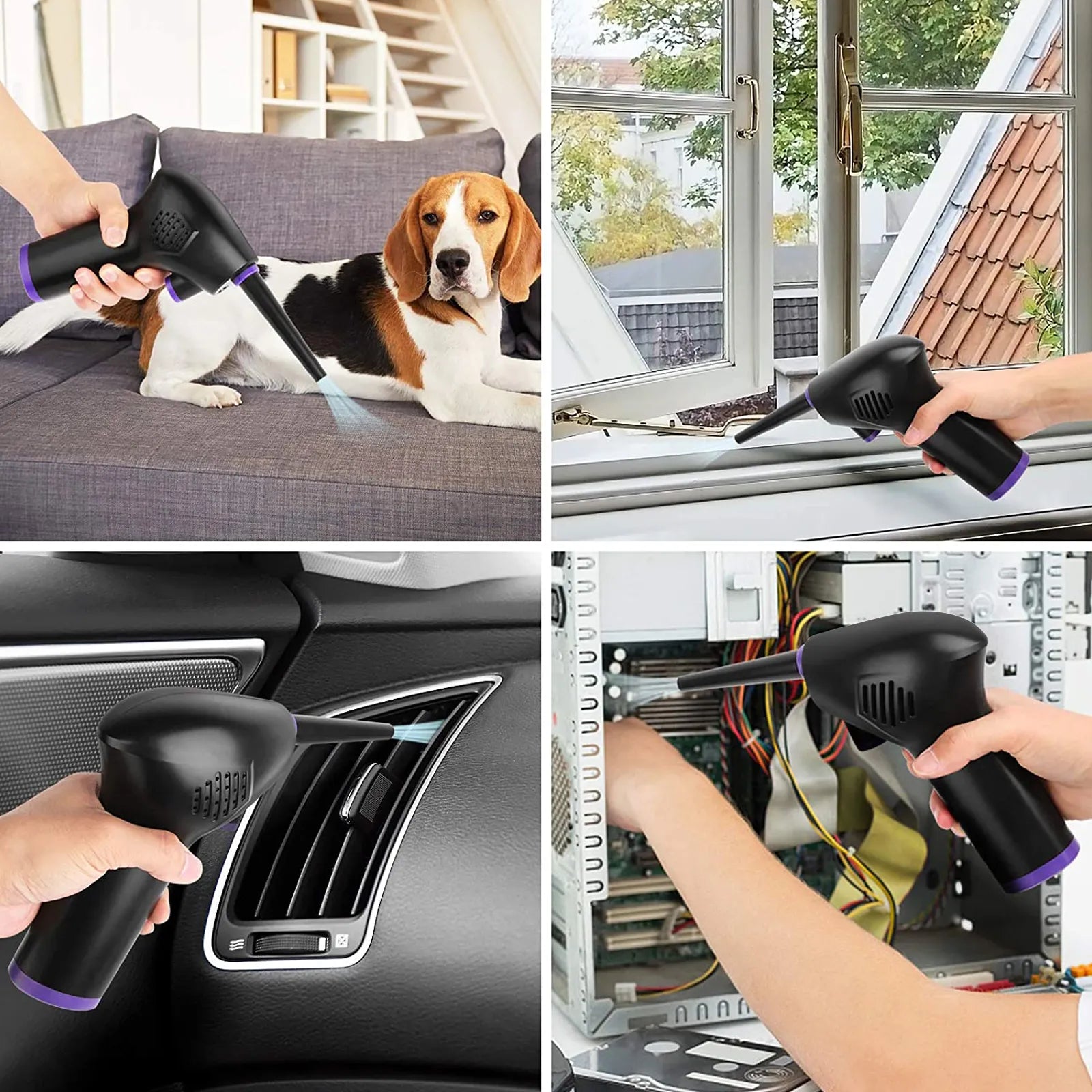 Uppladdningsbar miniluftblåsare – Kraftfull sladdlös rengöringsmaskin för hem och elektronik