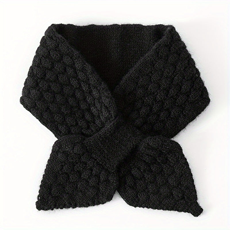 Varm stickad halsduk för damer – perfekt för höst och vinter