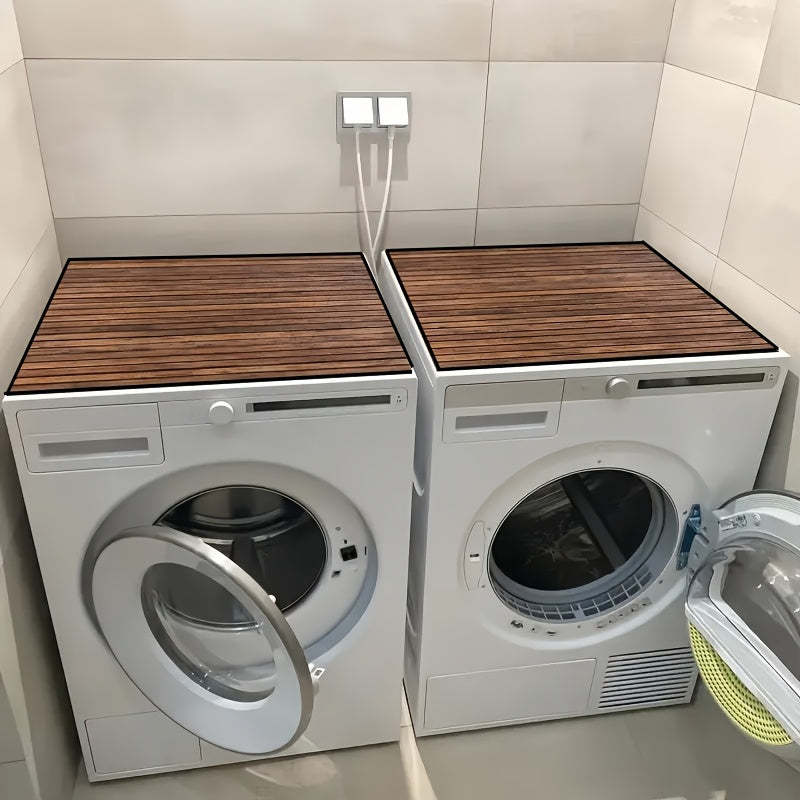 Dekorativ absorberande köksmatta med träfinish – värmesköld för bänkskiva