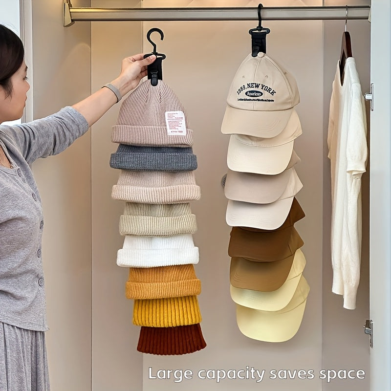 Väggorganisatör för flera kepsar – Kompakt förvaringsställ för basebollkepsar