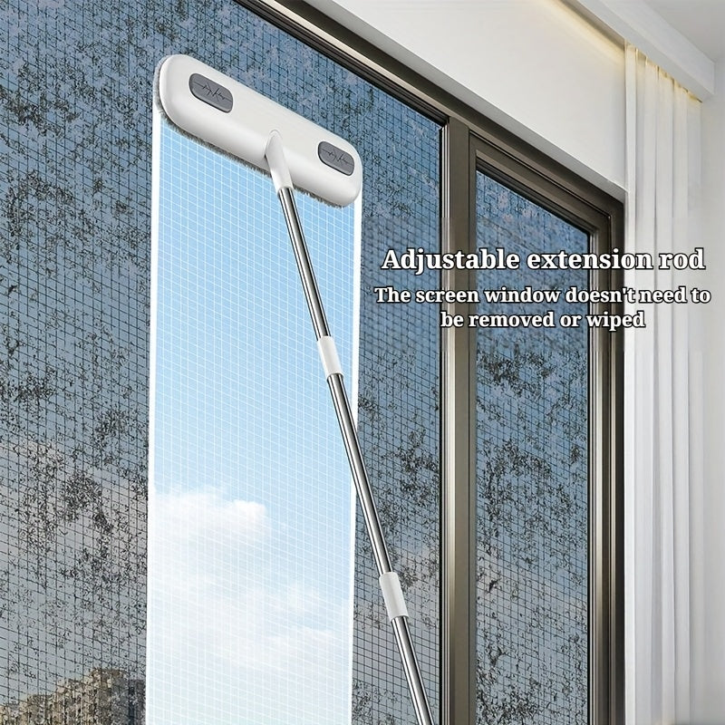 Utdragbar mikrofiberfönster- och skärmrengöring – Teleskopisk dammborste för ränderfri glans