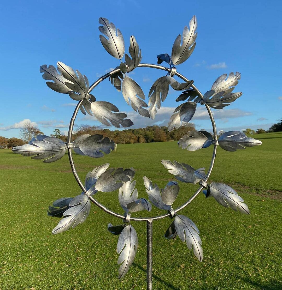 AeroSpin 3D Kinetic Garden Wind Spinner – Fängslande metallskulptur för trädgården