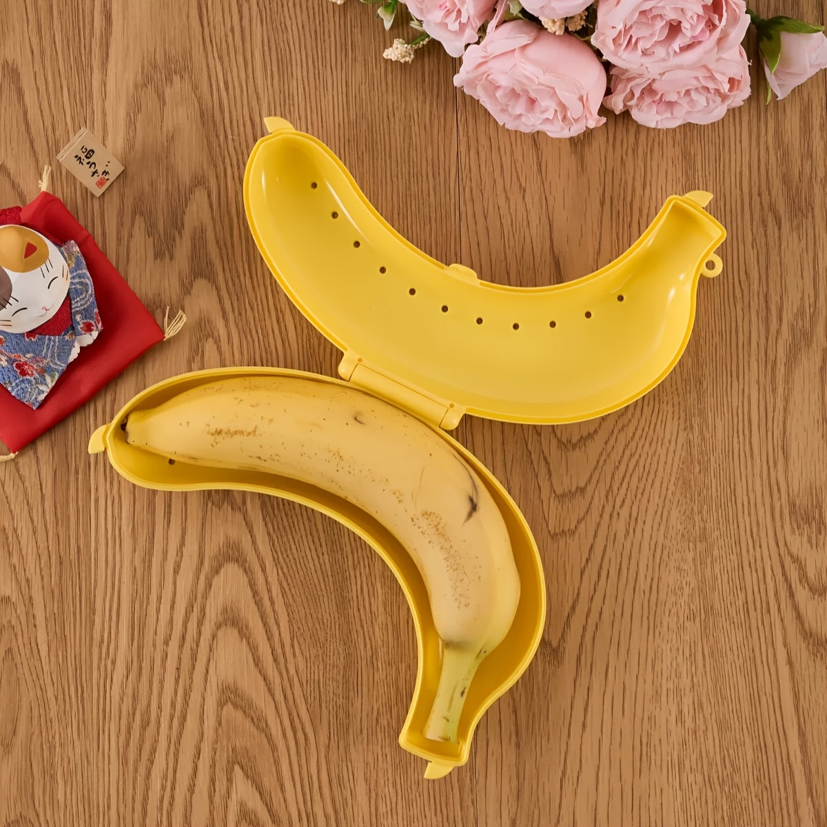 Kompakt bananförvaringshållare – krosskyddad frukthållare i plast