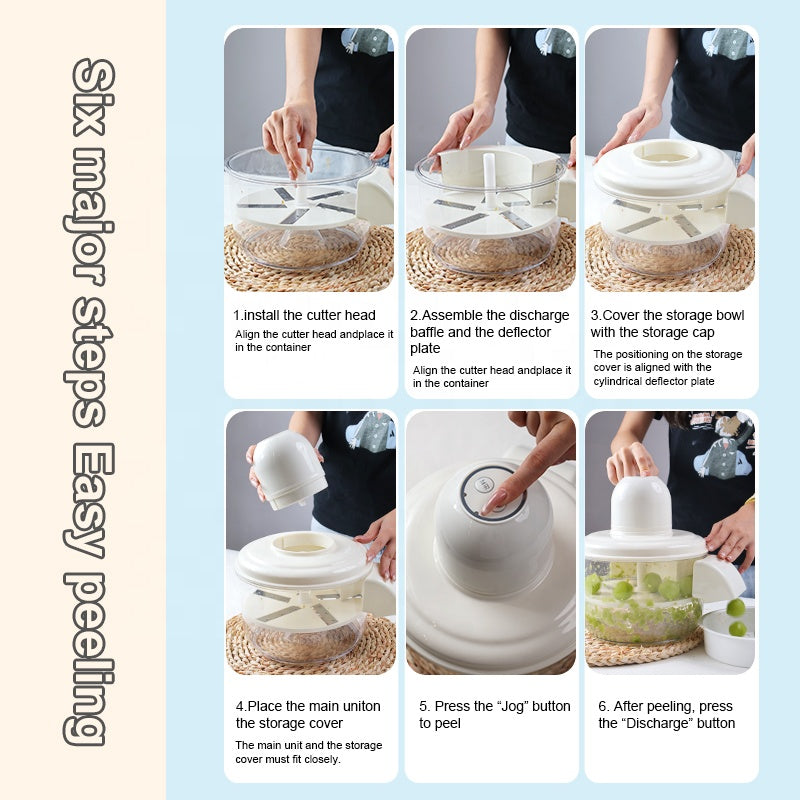Automatisk frukt- och grönsaksskalare - Snabb elektrisk skalningsmaskin för enkel förberedelse