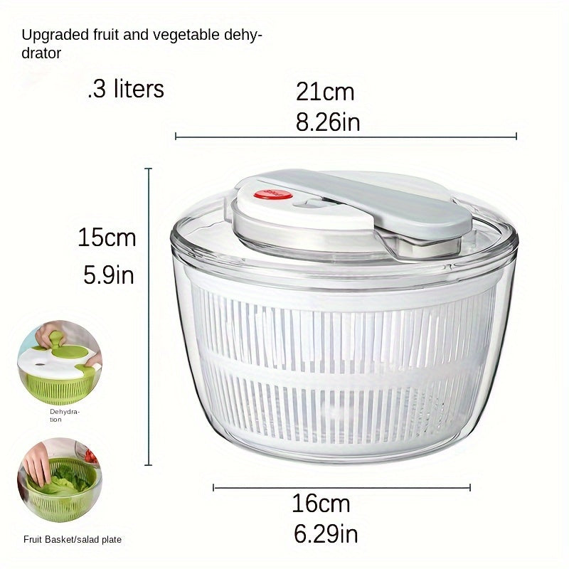 SpinFresh – 3-i-1 salladscentrifug, grönsakstork och multifunktionell durkslag