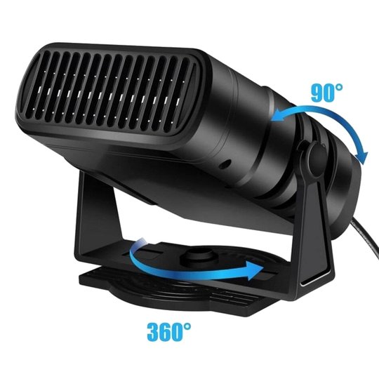12V bilvärmare och vindrutedefroster - bärbar snabbvärme med justerbar vinkel