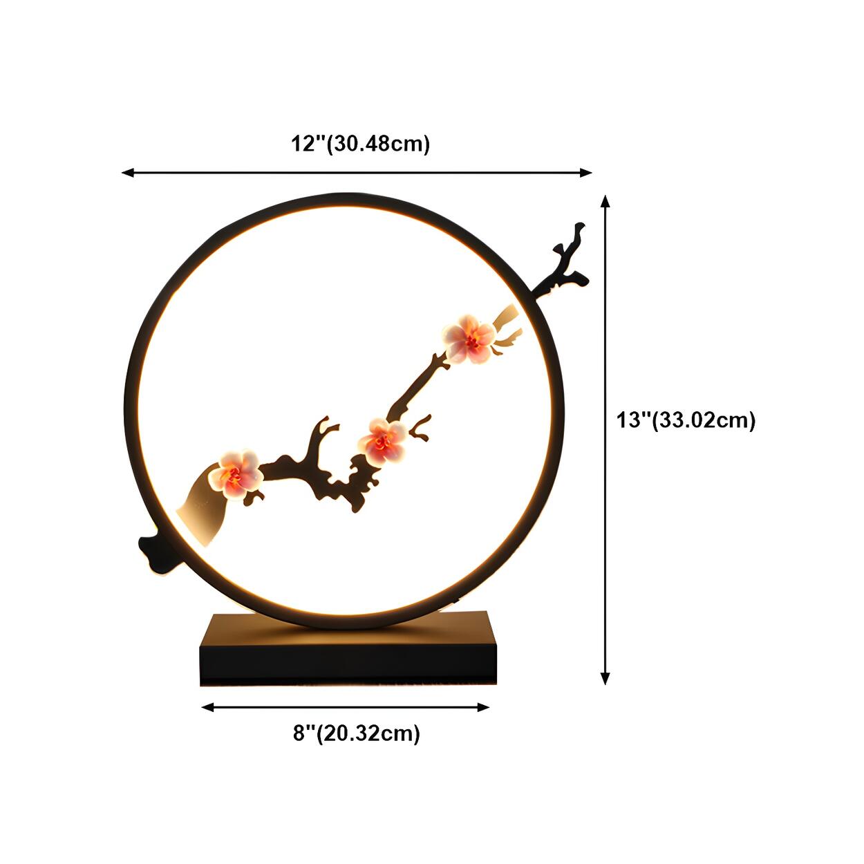 Chic Lotus-inspirerad svart metall geometrisk bordslampa