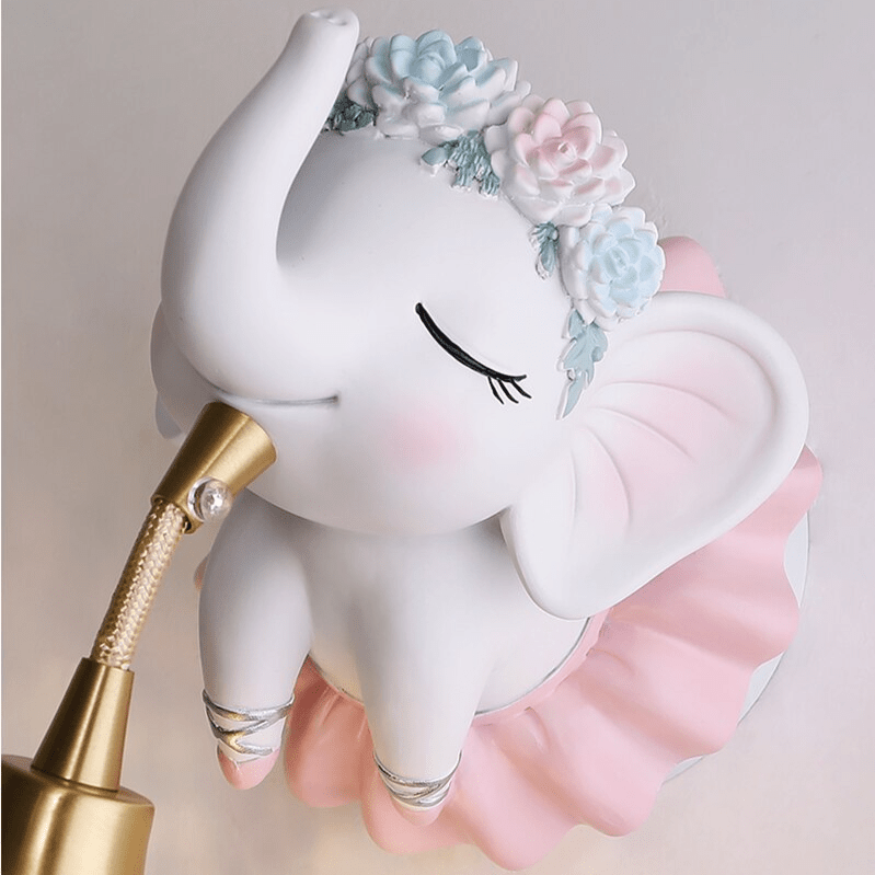 LED-vägglampa - Lekfull elefantaccentlampa för hemmet