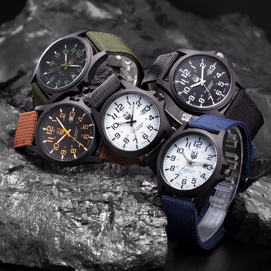 Robust taktisk militärklocka - Slitstark armbandsklocka i arméstil för utomhusäventyr