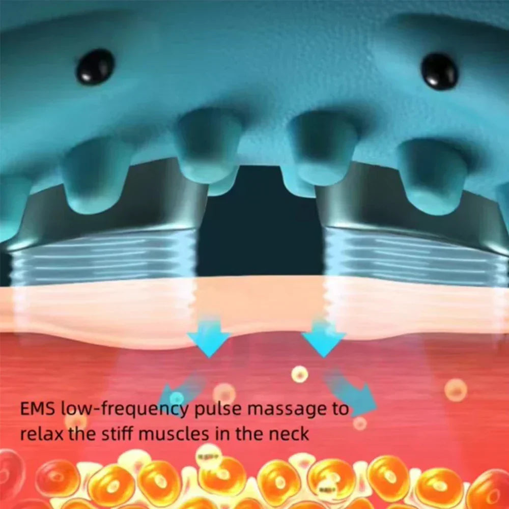 Trådlös EMS-nackmassageapparat - Smart pulsterapi för spännings- och smärtlindring