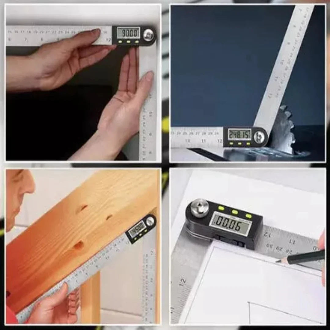 Justerbar vinkelgradius för träbearbetning – Precisionsmätverktyg för snickeri och gör-det-själv-hantverk