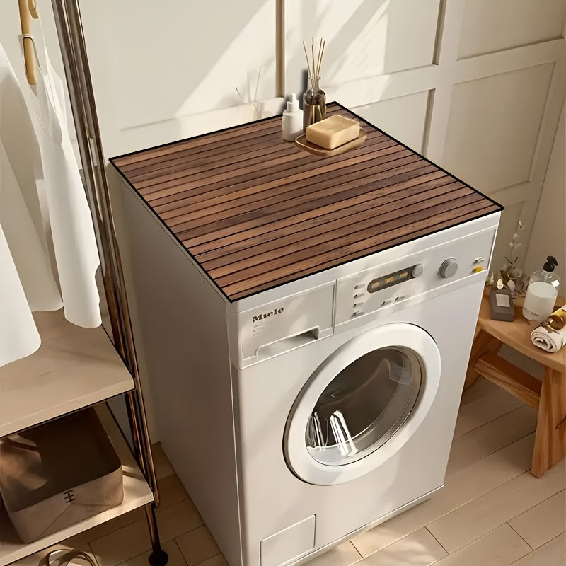 Dekorativ absorberande köksmatta med träfinish – värmesköld för bänkskiva