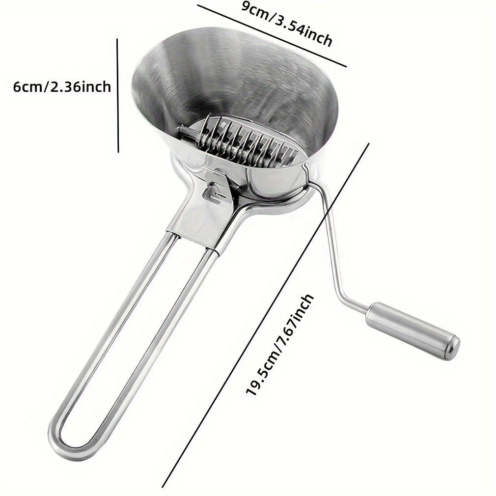 Handhållen örtskärare i rostfritt stål – Manuell hackare för färsk persilja, koriander och grönsaker