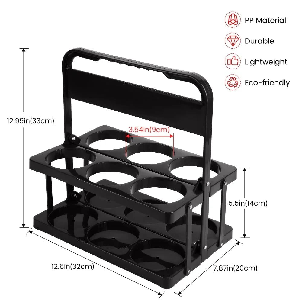 Bärbar dryckeshållare för 6 drycker – Robust dryckeshållare med förstärkt stöd