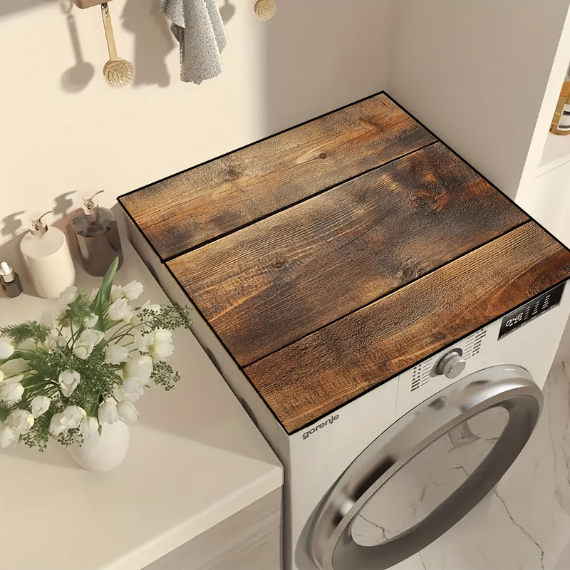 Dekorativ absorberande köksmatta med träfinish – värmesköld för bänkskiva