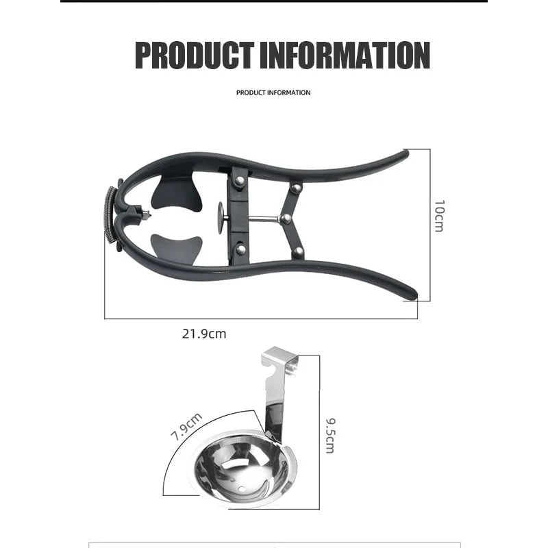 2-i-1 äggöppnare och -separator i rostfritt stål – Precisionsverktyg för ren och enkel äggförberedelse