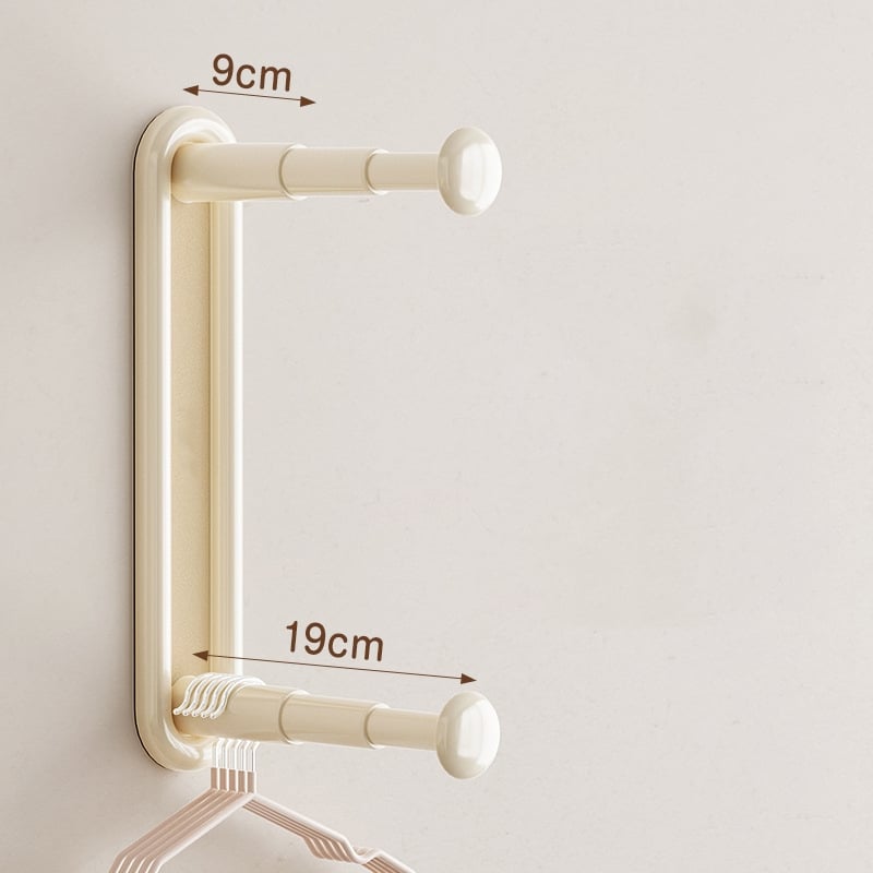 Justerbar vägghylla med dubbla lager – Platsbesparande klädorganisatör