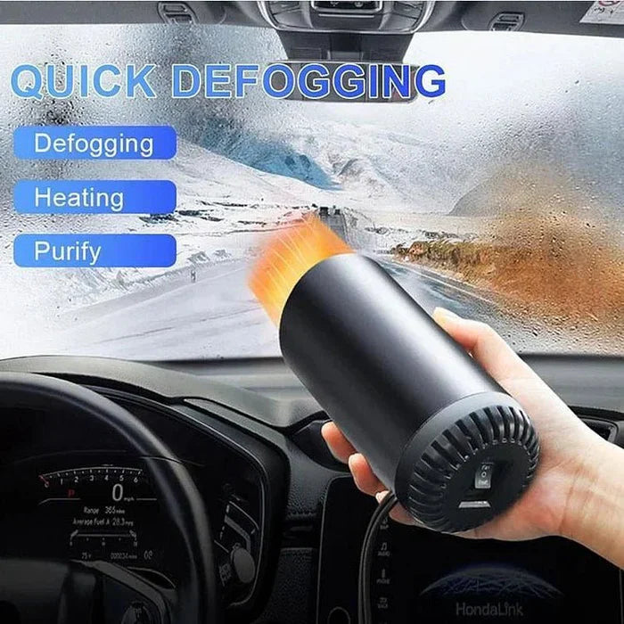 12V bilvärmare och defroster - Bärbar 360° roterande bilvärmarfläkt