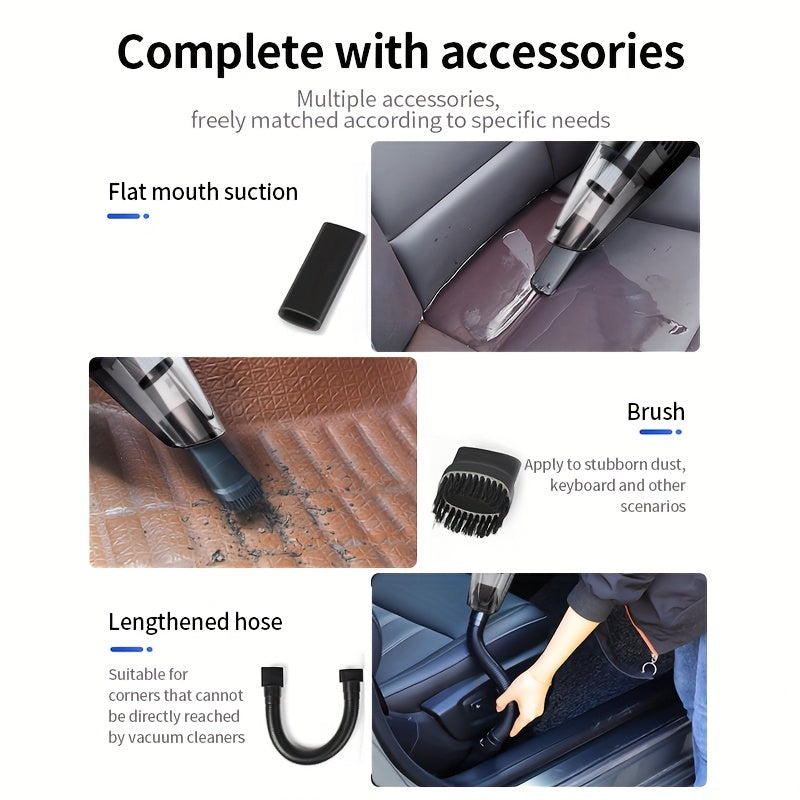 Mini sladdlös dammsugare – Kraftfull sugkraft för bil-, skrivbords- och hemstädning