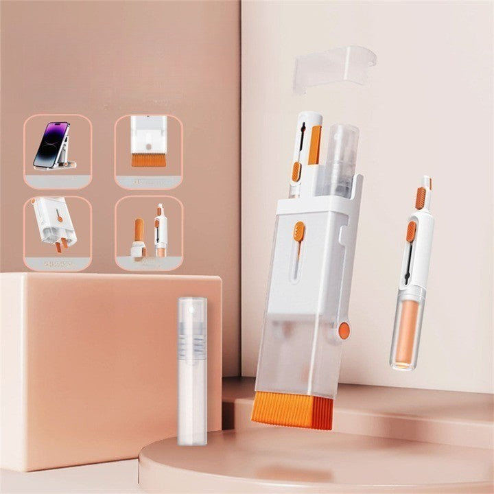 Mini 8-i-1-rengöringskit för enheter – Effektiv rengöring för bärbara datorer, telefoner och surfplattor