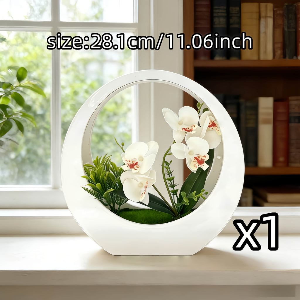 Realistiskt konstgjort bonsaiblomsterarrangemang – Underhållsfri skrivbordsväxtdekoration