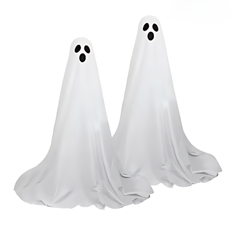 Hemsökta glödande andar – LED-spökljus för kuslig Halloweendekoration
