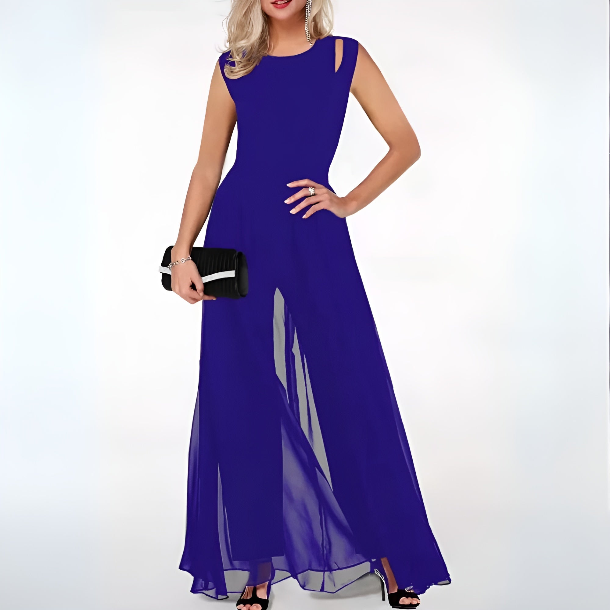 Ärmlös jumpsuit för kvinnor
