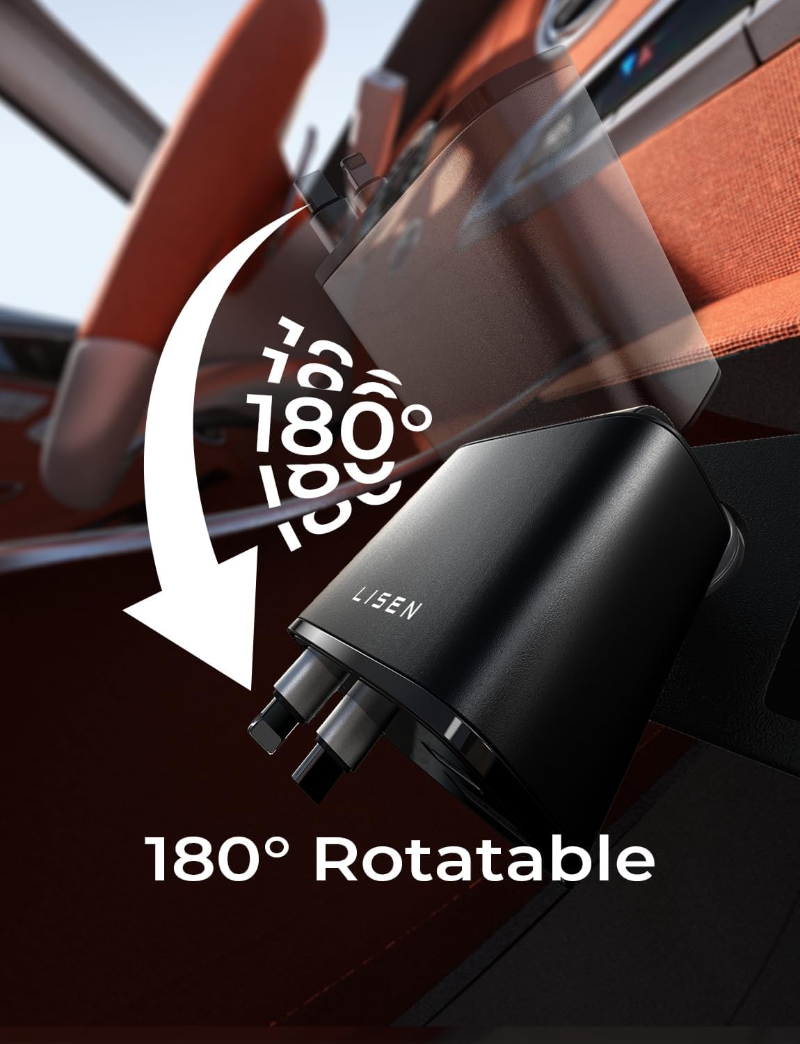 69W USB-C biladapter - Snabb utdragbar laddare för alla enheter