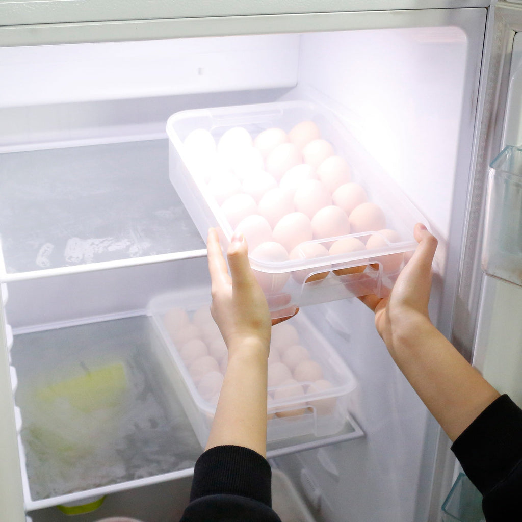 Förvaringsbehållare för ägg i köket – Stapelbar organisatör för 24 ägg