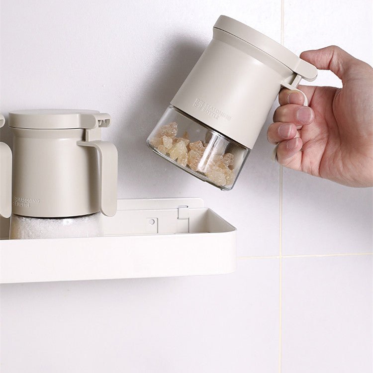 6-delad kryddburk i klart glas - lufttät och lättanvänd