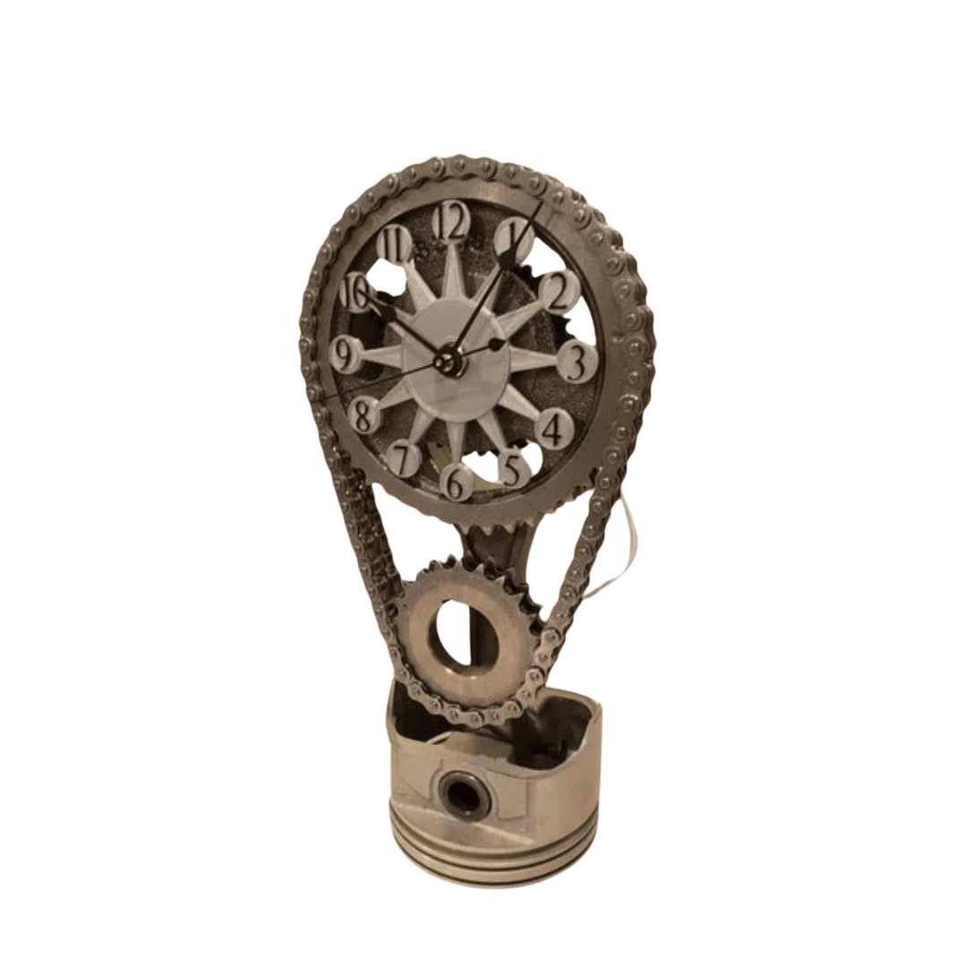 Väggklocka med mekaniska kugghjul – en elegant klocka för loft, kontor och heminredning