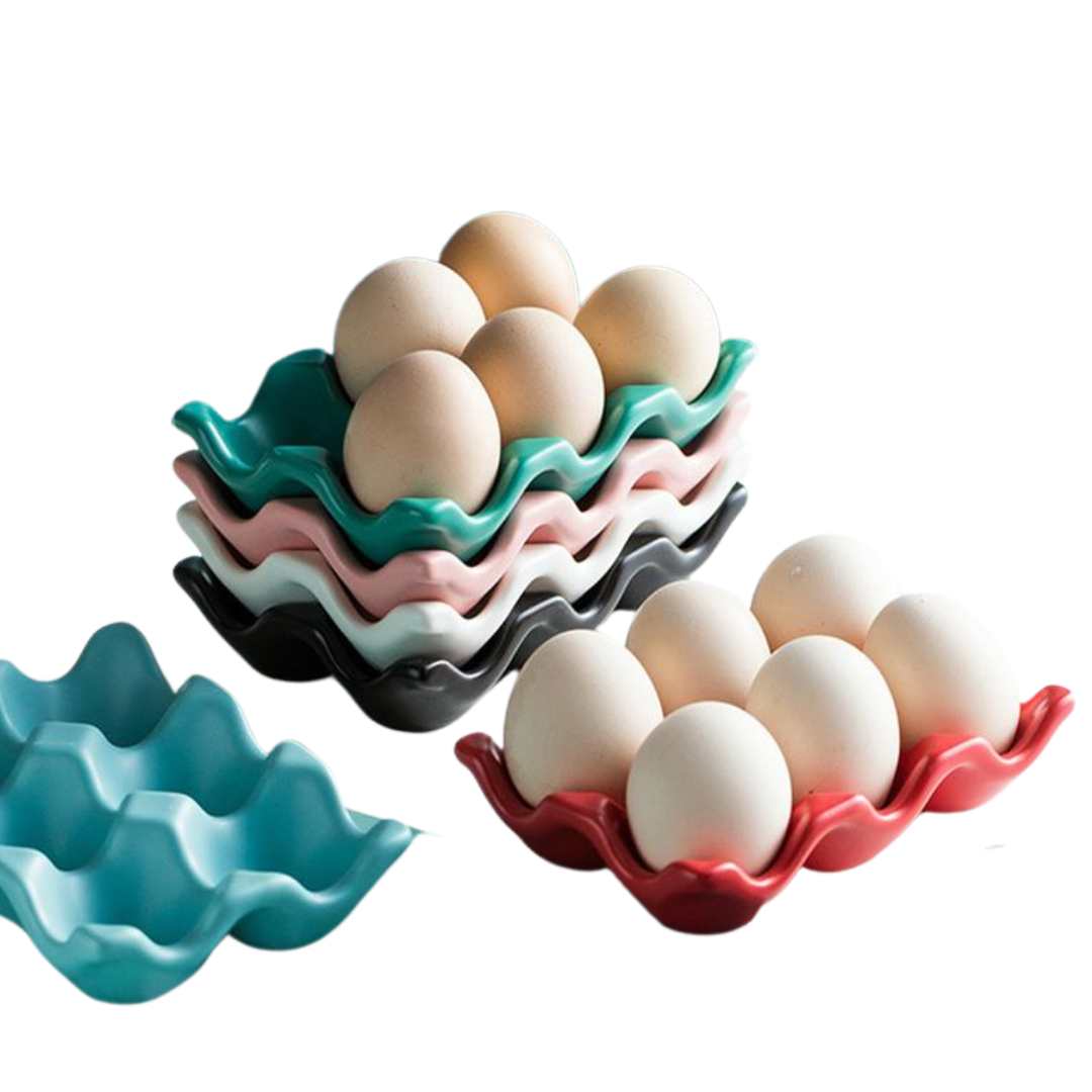 Designeräggställ i keramik – Elegant pastellfärgad organisatör för bänkskivor och kylskåp