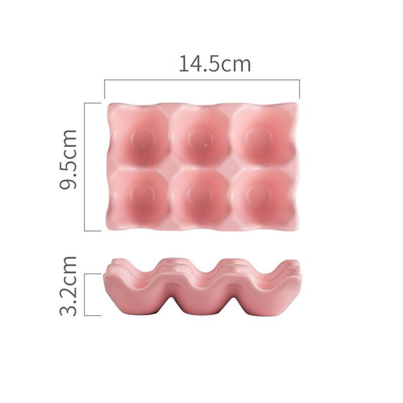 Designeräggställ i keramik – Elegant pastellfärgad organisatör för bänkskivor och kylskåp