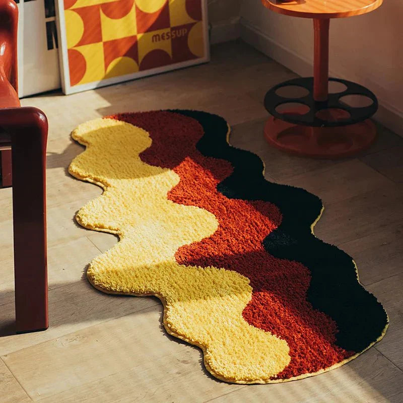 Modern, tonad, tuftad matta - halkfri golvdekoration för hemmet