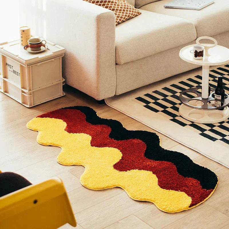 Modern, tonad, tuftad matta - halkfri golvdekoration för hemmet