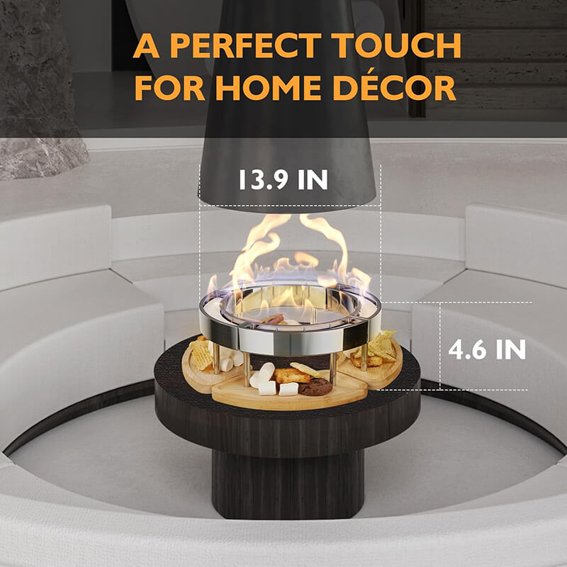 Renbrinnande bordseldstad – Mysig bioetanolåga för inomhus- och utomhusbruk