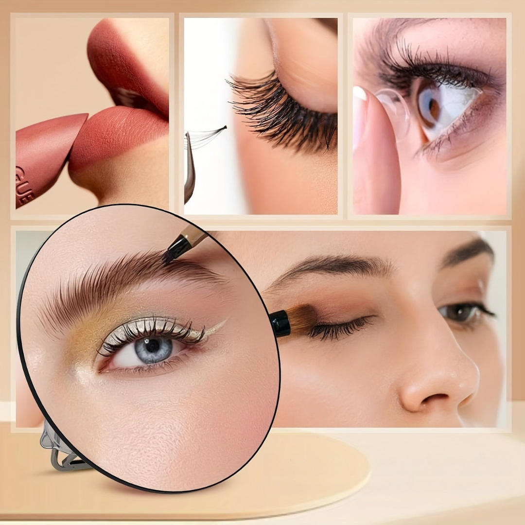 LED-sminkspegel med justerbart stativ – förstoringsglasögon med sminkspegel