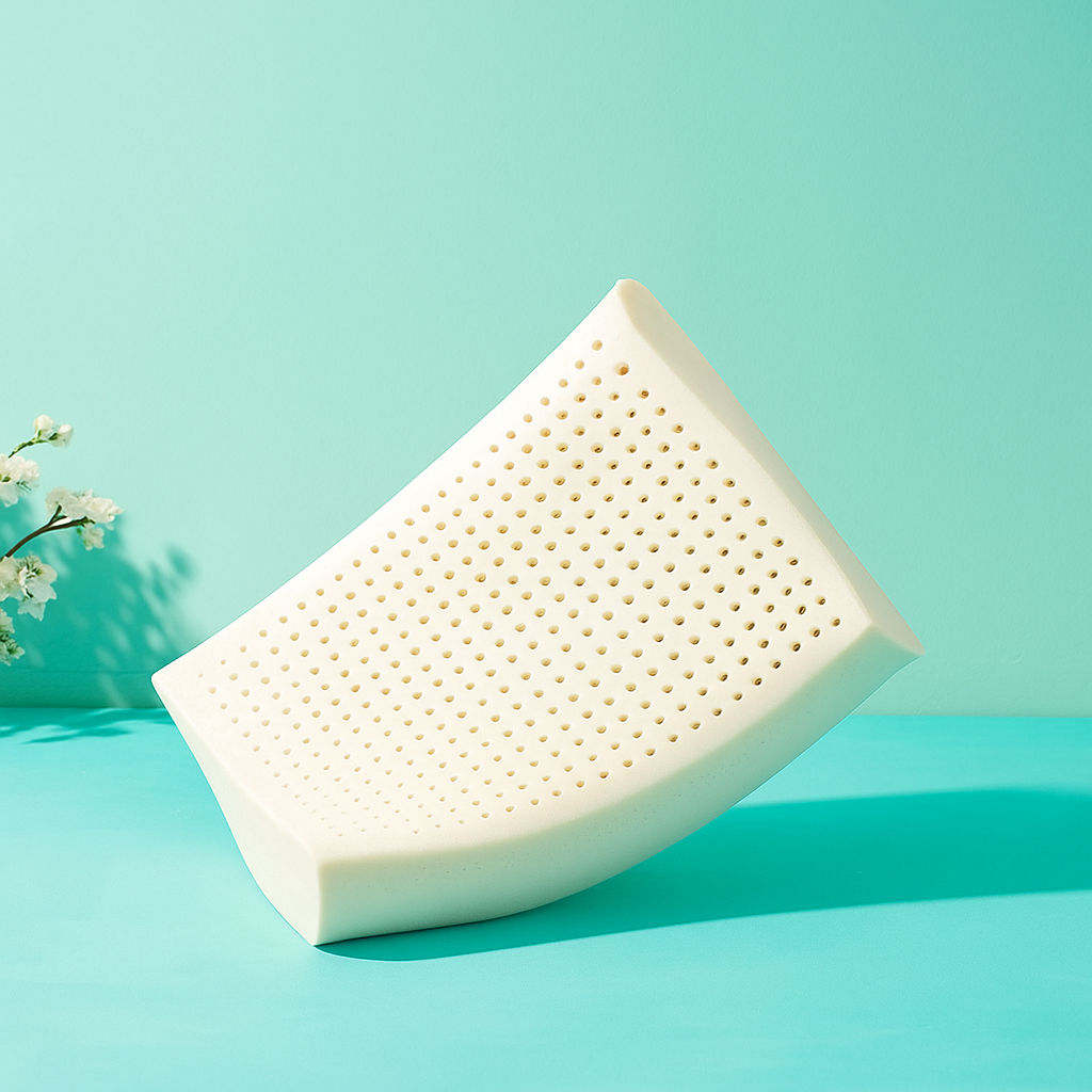 Andningsbar ergonomisk latexkudde – Hypoallergen, konturerad dubbelskiktsdesign