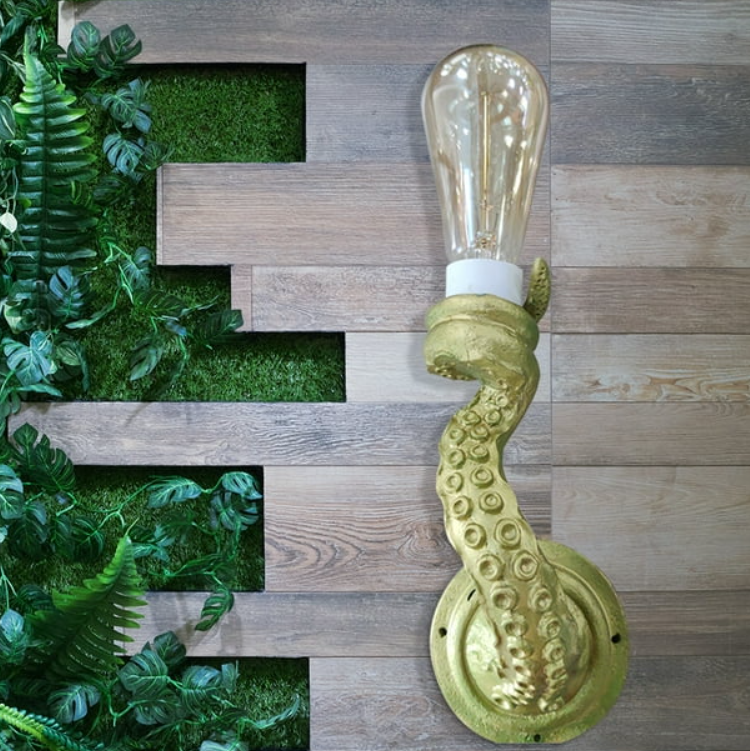 Havsinspirerad tentakellampa - Modern kustvägglampa